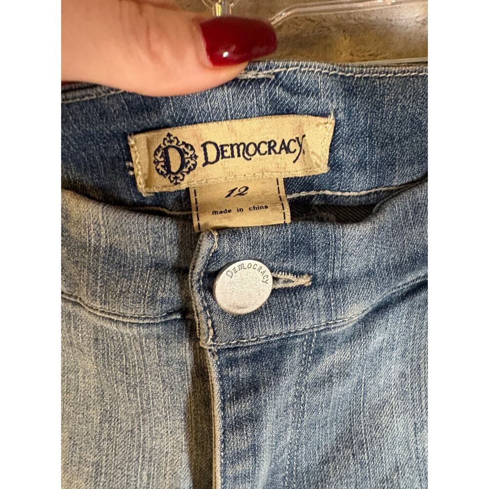 Democracy Ab Solution Cropped Patchwork Straight … - image 7